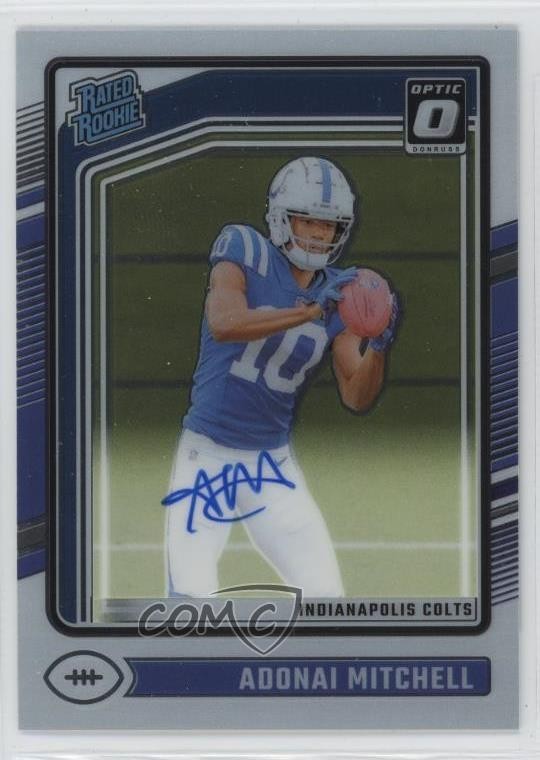 2024 Panini Donruss Optic Rated /325 Adonai Mitchell #203 Rookie Auto RC
