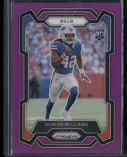 2023 Panini Prizm Dorian Williams Purple Prizm RC /125 #309 Buffalo Bills
