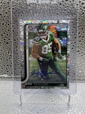 2025 Topps Chrome Mason Taylor RC FDI First Day Issue On Card Auto /14 Clean !!
