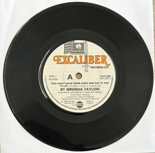 Brenda Taylor – You Can't Have Your Cake And Eat It Too 7" - 1982 UK Excaliber
