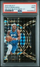 2023 Panini Select Black Finite Die-Cut 1/1 Paolo Banchero #170 PSA 9