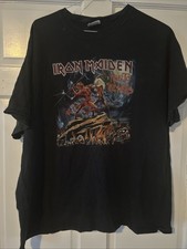 IRON MAIDEN RARE VTG SHIRT Run To The Hills Size 2XL