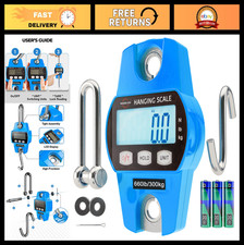 Heavy Duty Digital Hanging Scale 660 LB Waterproof - Portable Fish Luggage Wei