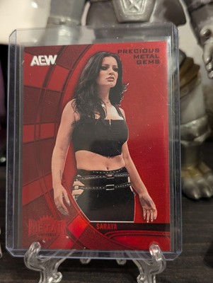 Saraya 2025 Skybox Metal Universe AEW Precious Metal Gems Red PMG #d 58/100
