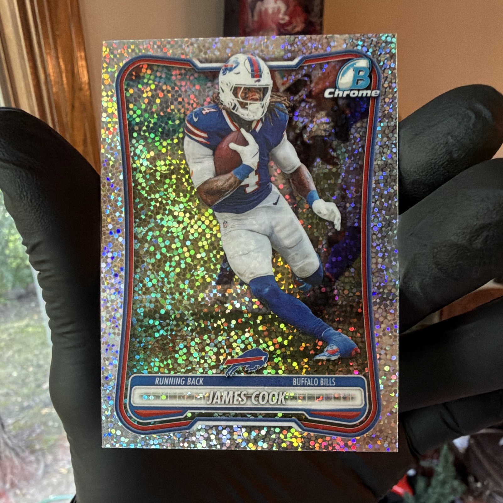2026 Bowman Chrome James Cook Mini Diamond Refractor BCV-12 Bills