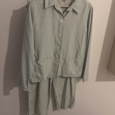 Linden Hill Women's Sierra Sage Pant Suit Size M 100% Silk, Pants New With Tag