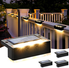 Lampade Solari per Esterni, 4 Pezzi, Luce Bianca Calda, Luci Solari Impermeabili