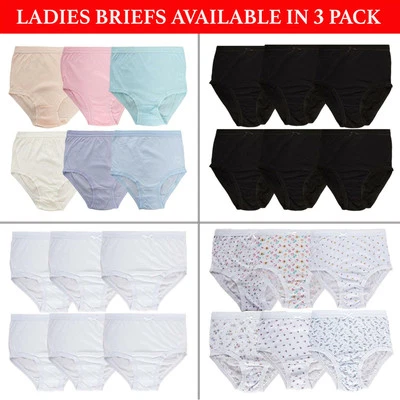 Ladies Briefs Knickers Womens Underwear Full 100% Cotton Comfort Fit Size M-3XL - Image 1 of 3