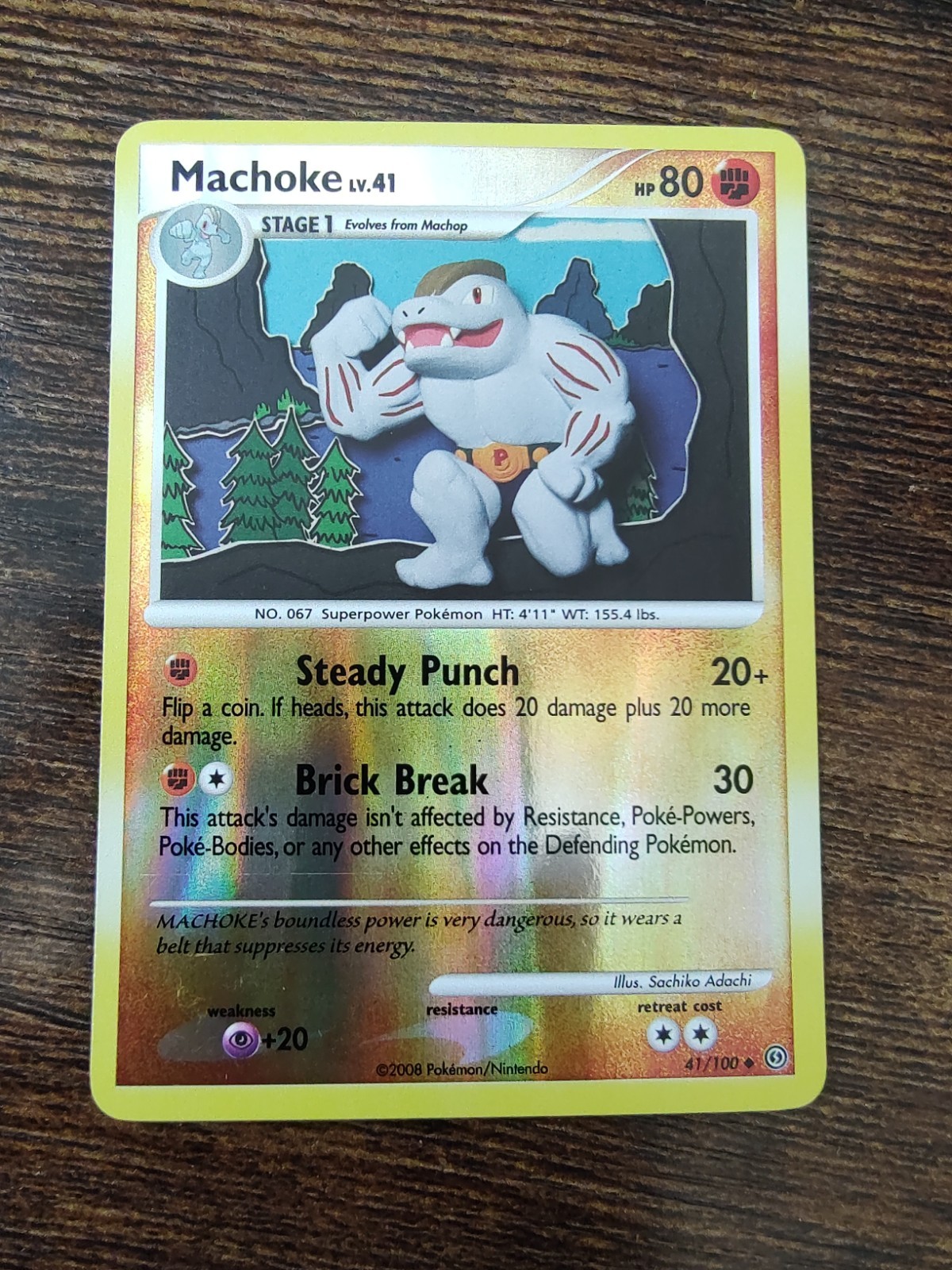 Machoke 41/100 Reverse Holo Diamond & Pearl Stormfront Pokemon Card