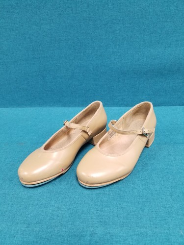 BLOCH Techno Tap #4H Girls Size 13 1/2M Camel Toned Shoes 