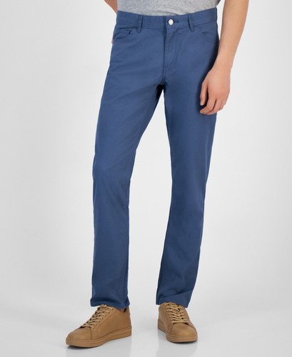 Michael Kors Men Slim fit Casual Pants 32 / 32 Blue Solid Stretch