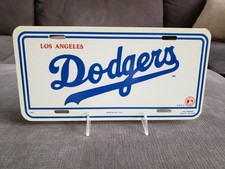Los Angeles Dodgers Mlb License Plate Vintage 1992 White Blue USA Made