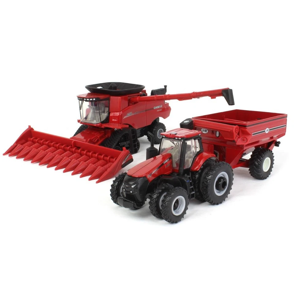 ERTL 1/64 Case IH 8250 Combine Harvesting Tractor and Truck Set 44384 - Image 2 of 4