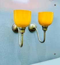 Brass Wall Lamp Italian Diabolo Scones Stilnovo Style Wall Fixture Christmas Gif