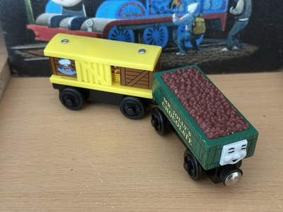 Learning Curve Wooden Thomas Train Mr Jolly s Chocolate Rickety & Bunny Box Car!