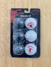 Fireball Whisky Beer Pong Ball Set Pack OF 6 Balls Party Drinking  Bar Game