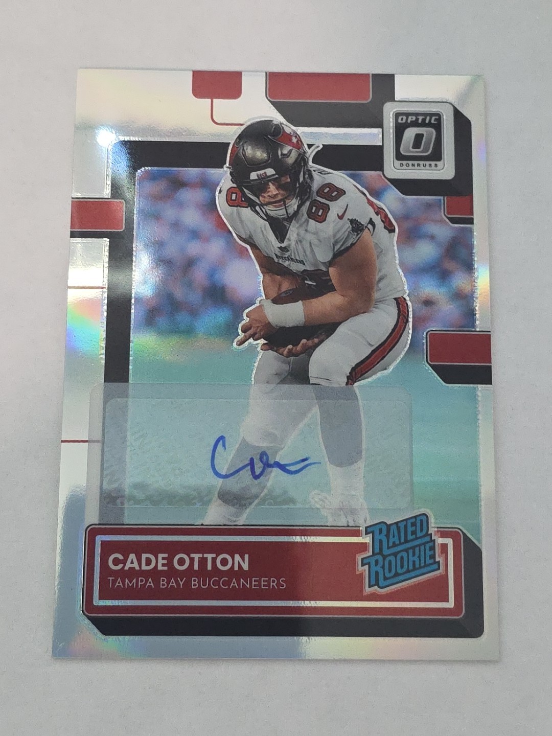 CADE OTTON 2022 DONRUSS OPTIC RATED ROOKIE HOLO AUTO /125 TAMPA BAY BUCCANEERS