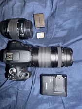 Canon EOS Rebel 2000d/T7 Bundle: EF-S 18-55mm  EF 75-300mm, Charger and Battery