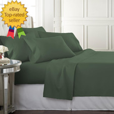 Bed Sheet Set King Size for Hot Sleepers Hotel Premium Sheets with 4 Pillowcase