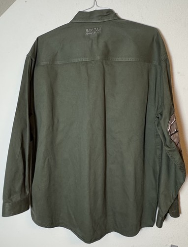 Magellan Sportswear Camo Shooting Shirt Sz XL Green Hunting Elbow Patch Realtree - Picture 3 of 5