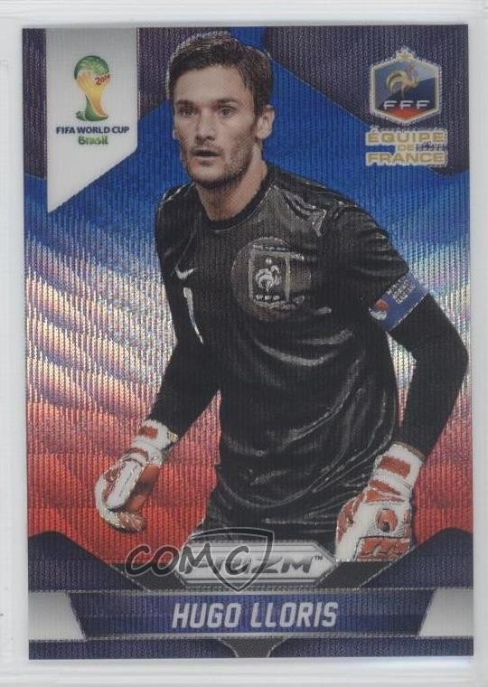2014 Panini Prizm World Cup Blue & Red Wave Prizm Hugo Lloris #75 8k4