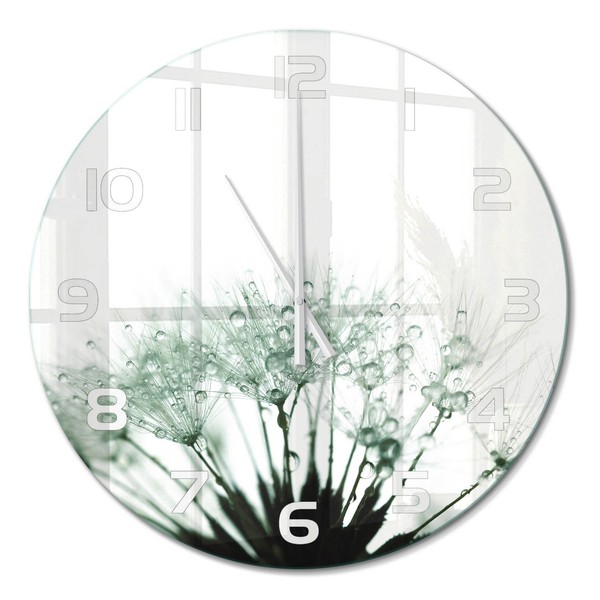 Glasuhr Design-Wanduhr Ohne TickgeräUsche LöWenzahnsamen WeißE Zeiger Fi60 Cm-image
