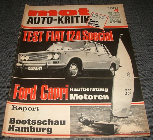 MOT 4/69 Ford Capri Motoren, Fiat 124 Special, Bootsmesse Hamburg