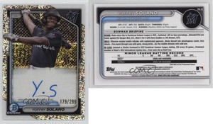 2024 Bowman Chrome Prospect Speckle Refractor /299 Yoffry Solano #CPA-YS Auto