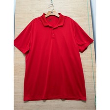 Nike Golf Mens Dri-FIT Polo Shirt Red Standard Fit Short Sleeve XL 2755