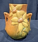 Vintage Roseville Pottery Brown Yellow CLEMATIS Flower No. 103-6