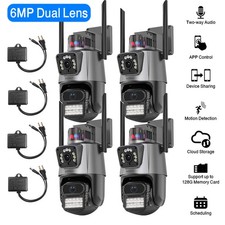 ICSee Dual Lens WiFi IP Camera Wireless Outdoor CCTV PTZ Home Security IR Cam US