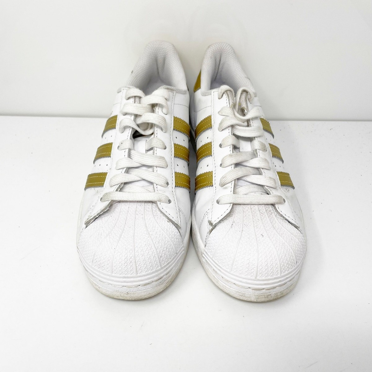 7722 ホワイトゴールド　F8 Size 8 - adidas Superstar White Gold Metallic W for sale