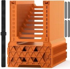 WELLUCK RV Sewer Hose Support 20FT, Blaze Orange RV Sewer Support with Adjustabl