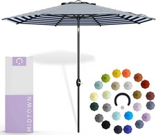 Midtown Umbrellas - 10-Year-No-Fade 10 Ft Patio Umbrella with Terylast Fabric