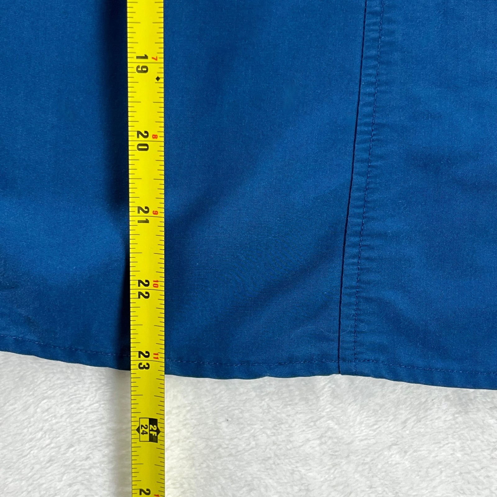 First Issue Blue Button Front Blouse Rayon Blend … - image 5