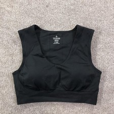 Tommie Copper Sports Bra Womens Small Black Copper Znergy Compression Seamless