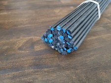 LOT 50 PIECES - Plastic BLACK Delrin Acetal Rod 1/4" Diameter x 2FT CUTOFFS