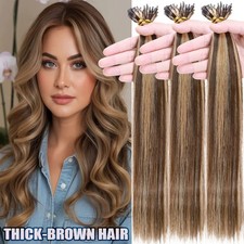 Invisible 150g Thick 1g Nano Ring Tip Remy Human Hair Extensions Loop Nano Beads