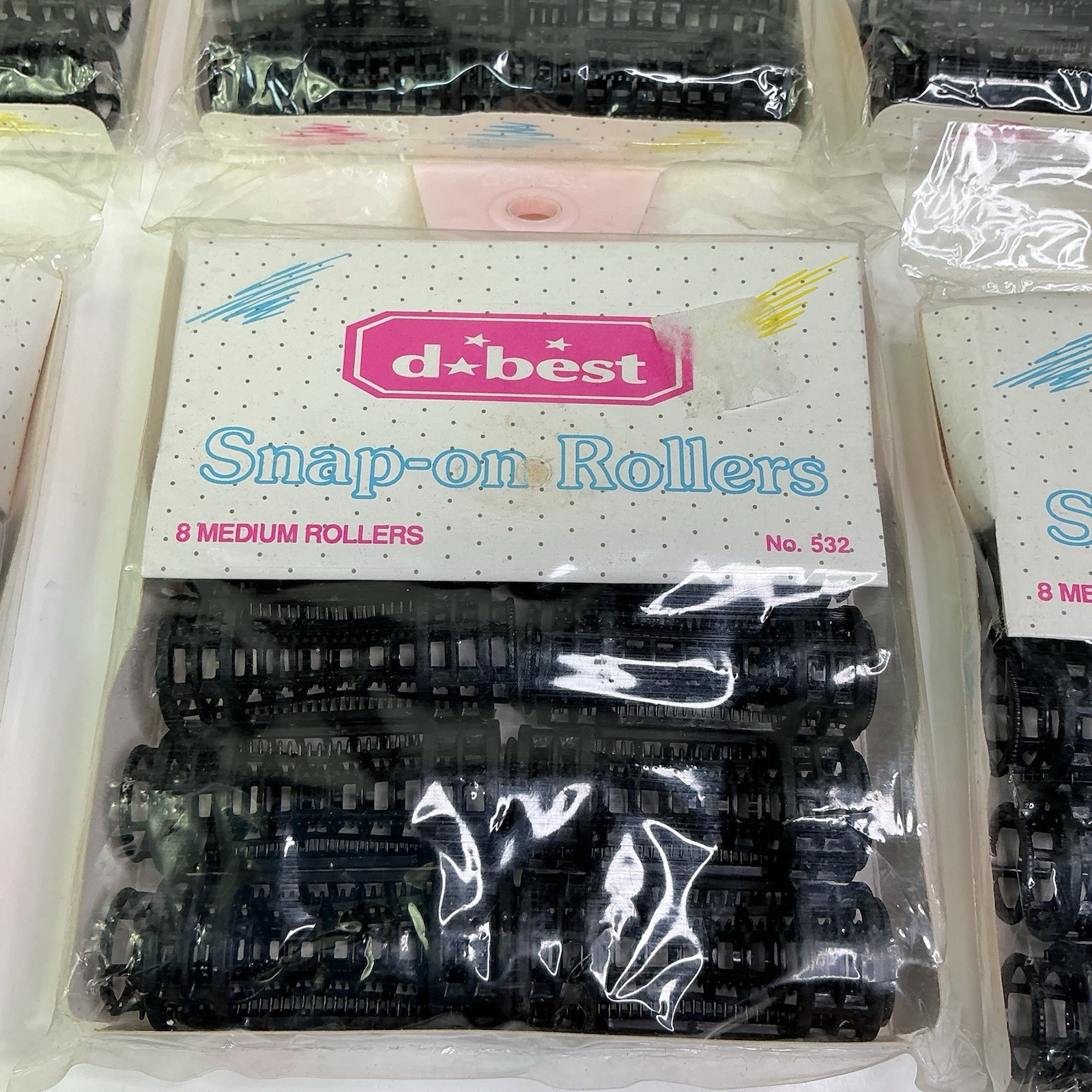 D Best Snap On Medium Rollers Set 6– 8 Pks Black #532