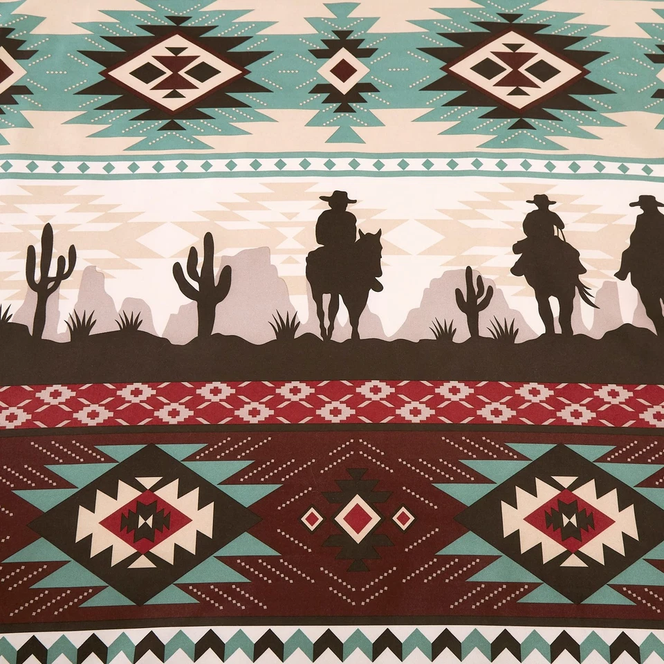 Dune 4-Piece Southwestern Cowboys Aztec Window Curtain Set with Sheer Backing... - Image 4 of 4