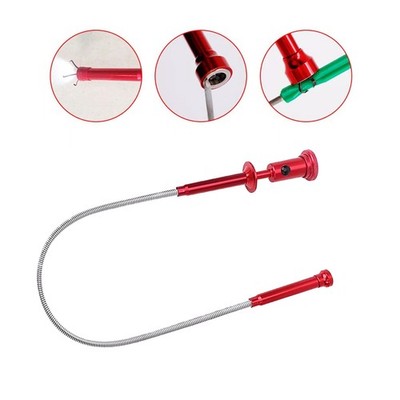 24'' LED Magnetic Flexible Mechanic Claw Pick-Up Tool Spring Loaded Parts Grabblh