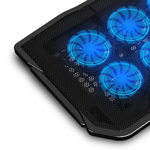 Laptop Kühler mit LED Licht Dual USB Notebook PC Cooling Pad Computer Kühlung F - Bild 2 von 12