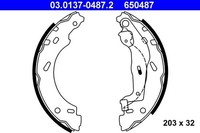 ATE Bremsbackensatz 03.0137-0487.2 FüR Smart