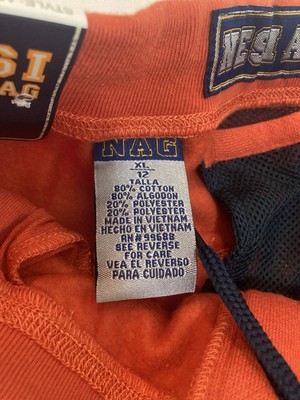 VTG Nesi A.G Sweat Pants Boys XL(12) Orange Baggy Cargo Y2K Skate
