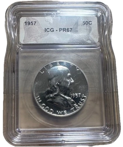 1957 Franklin Half Dollar ICG PR67 Proof Condition