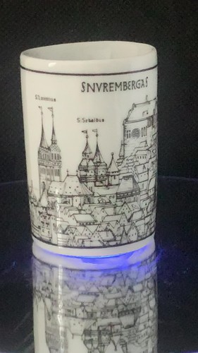 Vintage Altenkunstadt Germany Porcelain City Shotglass Shot Glass Nurmberg - Video 1 of 1