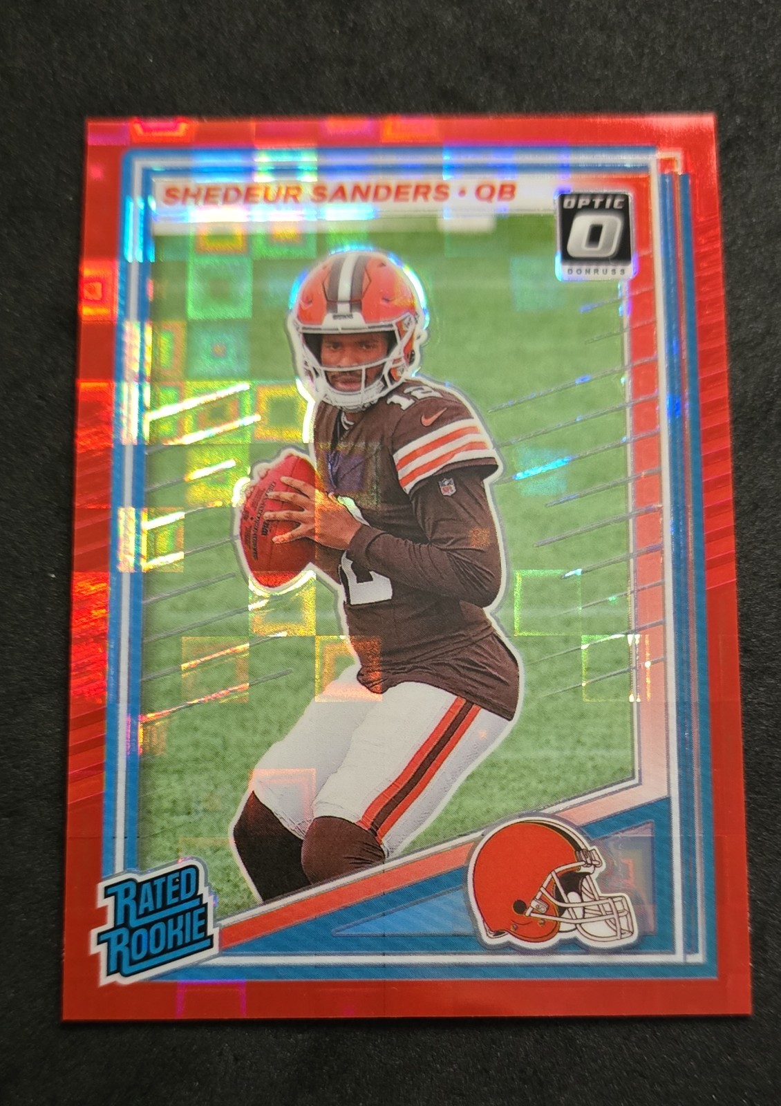 2025 Panini Donruss Rated Rookie Shedeur Sanders #306 Optic Preview Red Pandora