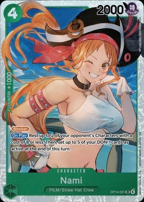One Piece The Azure Sea's Seven Nami Super Rare OP14-031 NM english