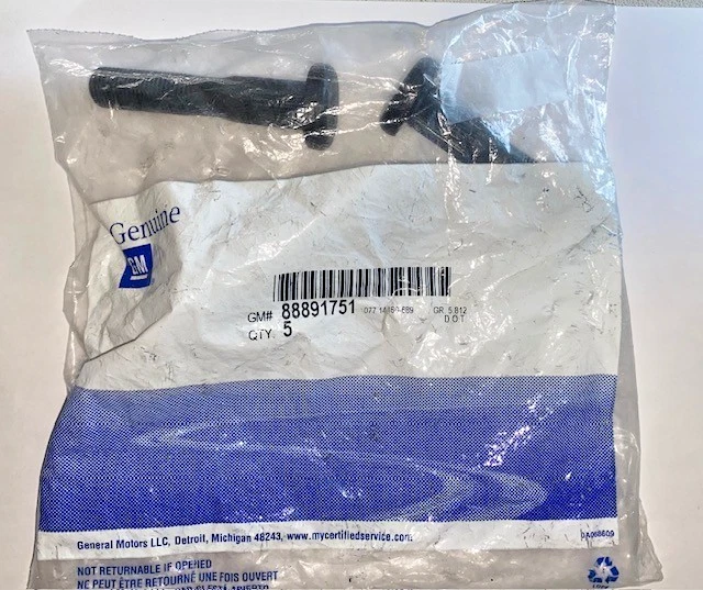 GM 1985-2002 perno de rueda trasera, pieza original nueva de fabricante original, número de pieza 88891751 Foto 3 de 4