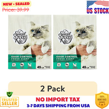 2 pack Special Kitty Clumping Clay Cat Litter, Fresh Scent, 45 lbs Box
